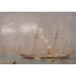 Lieutenant Colonel William Godfrey Rayson Masters (act.1846-1860) British. “HMS Roebuck off Jeddah