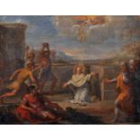 Circle of Francois Verdier (1651-1730) French. The Stoning of a Saint, Oil on Canvas, Unframed,