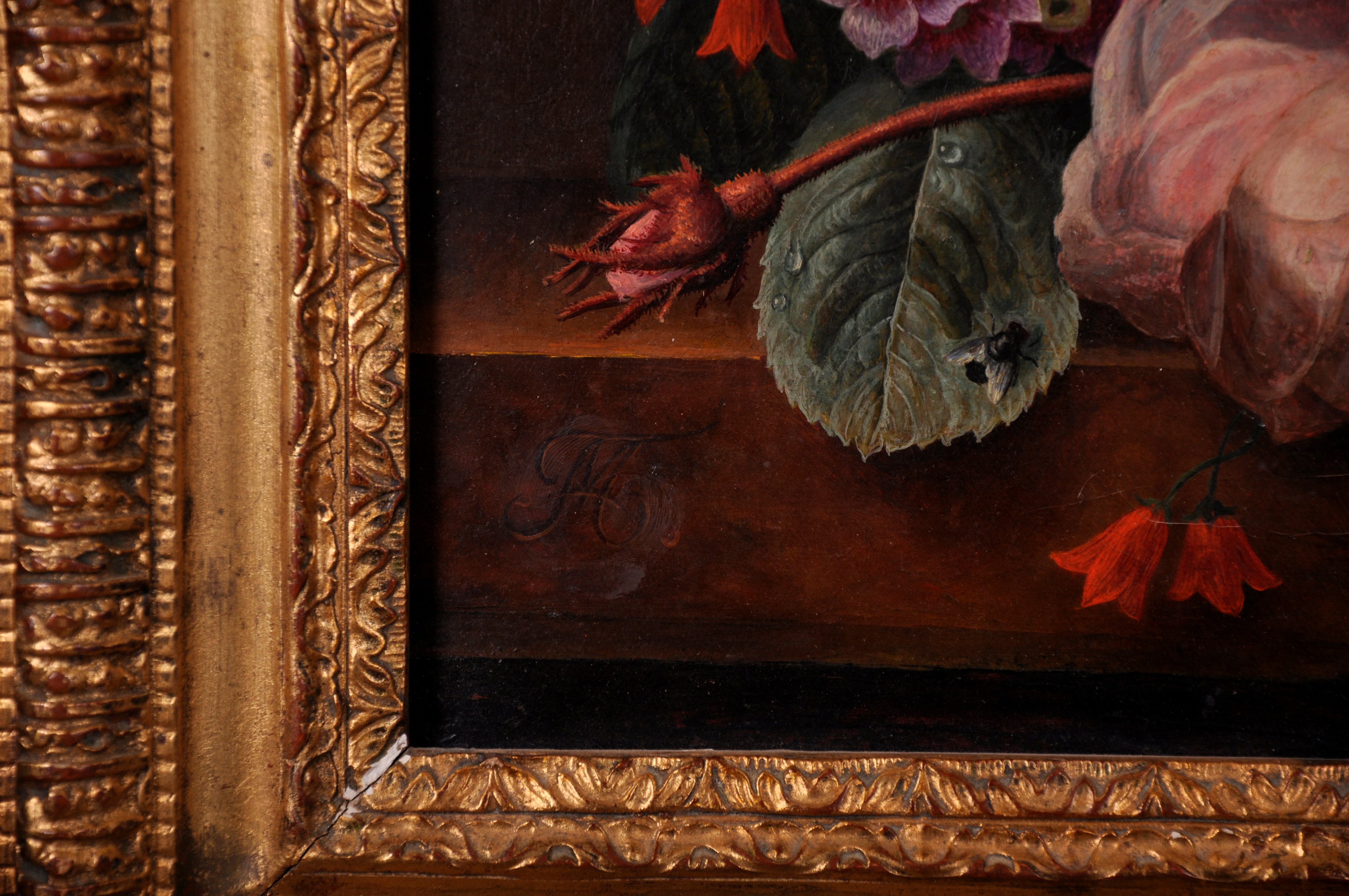 18th Century European School. A Still Life in a Wicker Basket, with a Butterfly, Oil on Canvas, - Image 3 of 5