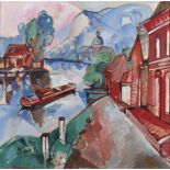 Jacques Despierre (1912-1995) French. “La Seine aux Andelys”, Oil on Canvas, Signed, and Inscribed