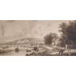 George W Gent (act.1804-1822) British. “View beside the River Seine at St Cloud near Paris, 1825’,