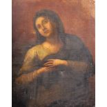 18th Century Italian School. Study of The Madonna, Oil on Canvas, 25.75” x 19.5” (65.5 x 49.5cm)