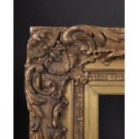 19th Century English School. A Gilt Composition Frame, with Swept and Pierced Centres and Corners,