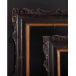 19th Century Chinese School. A Painted Black Carved Giltwood Frame, with a gilt slip, rebate 20” x