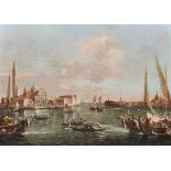Follower of Francesco Guardi (1712-1793) Italian. A Venetian Canal Scene, with Figures in Boats