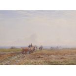 Henry Arthur Enock (1839-1917) British. ‘The Haywain’, in a Coastal Scene, Watercolour, Signed and