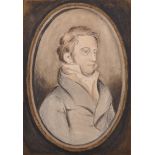 19th Century English School. Portrait of ‘John Sell Cotman (1782-1842)’, Watercolour, Inscribed on