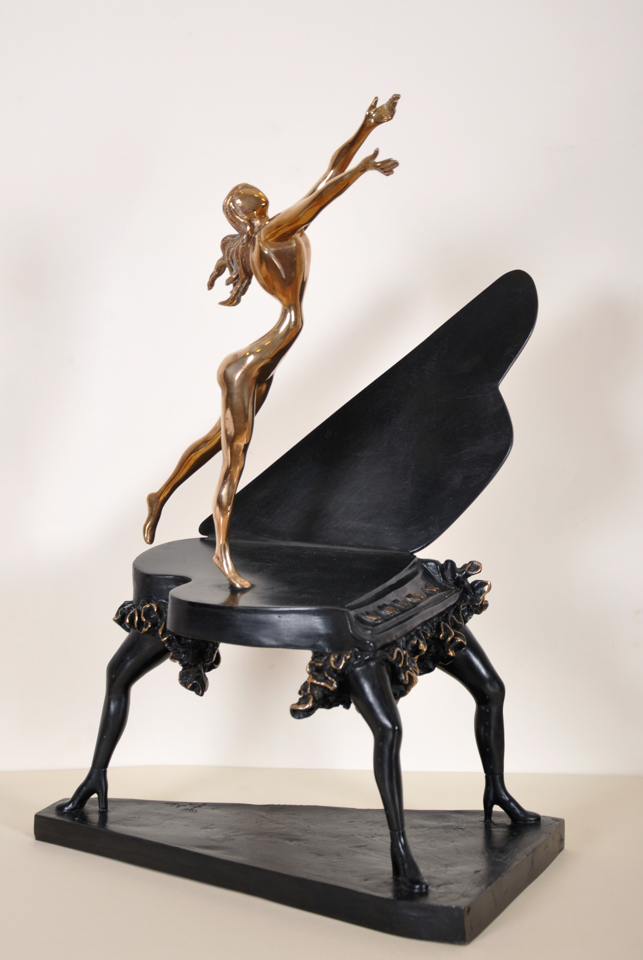 Salvador Dali (1904-1989) Spanish. “Surrealist Piano”, Sculpture-Volume, Bronze with Black Patina