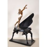 Salvador Dali (1904-1989) Spanish. “Surrealist Piano”, Sculpture-Volume, Bronze with Black Patina