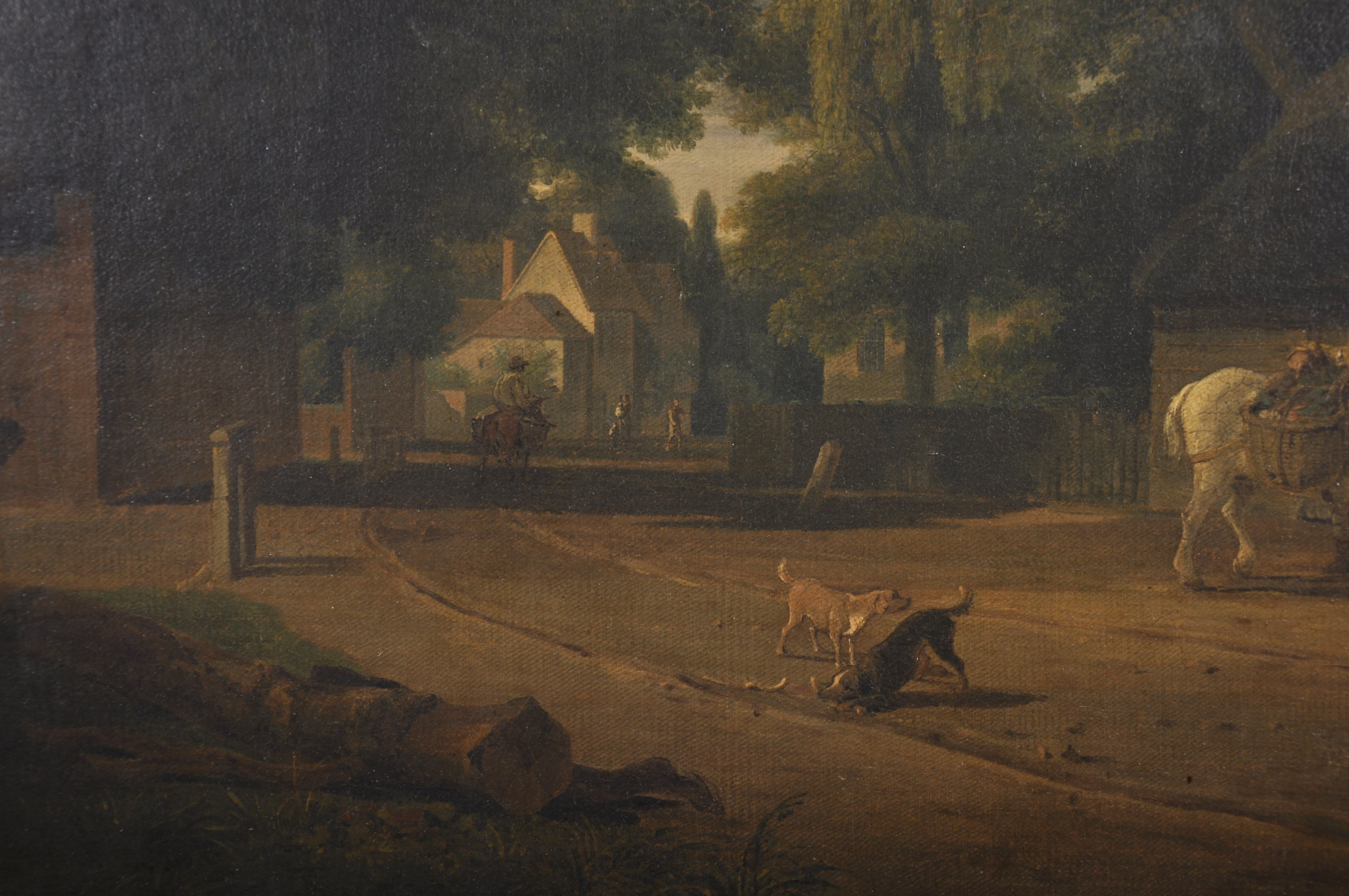 Andrew Wilson (1780-1848) British. “A View of The Bell Inn Hurley, Herts”, with Figures and Dogs - Image 3 of 9