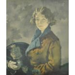 William Orpen (1878-1931) Irish. “ The Roscommon Dragoon”, Mrs Hone Wearing the Tunic of the