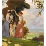 Arthur Henry Jenkins (1871-1940) British. “A Spring Celebration”, Oil on Canvas, Inscribed on a