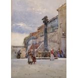 Robert Weir Allan (1851-1942) British. “Fonte di Ponte di Romana, Siena”, Watercolour, Signed,