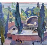 Viktor Fedorovitch Vassine (1919-1997) Russian. “Khosta, Summer Variety Theatre”, Oil on Canvas,