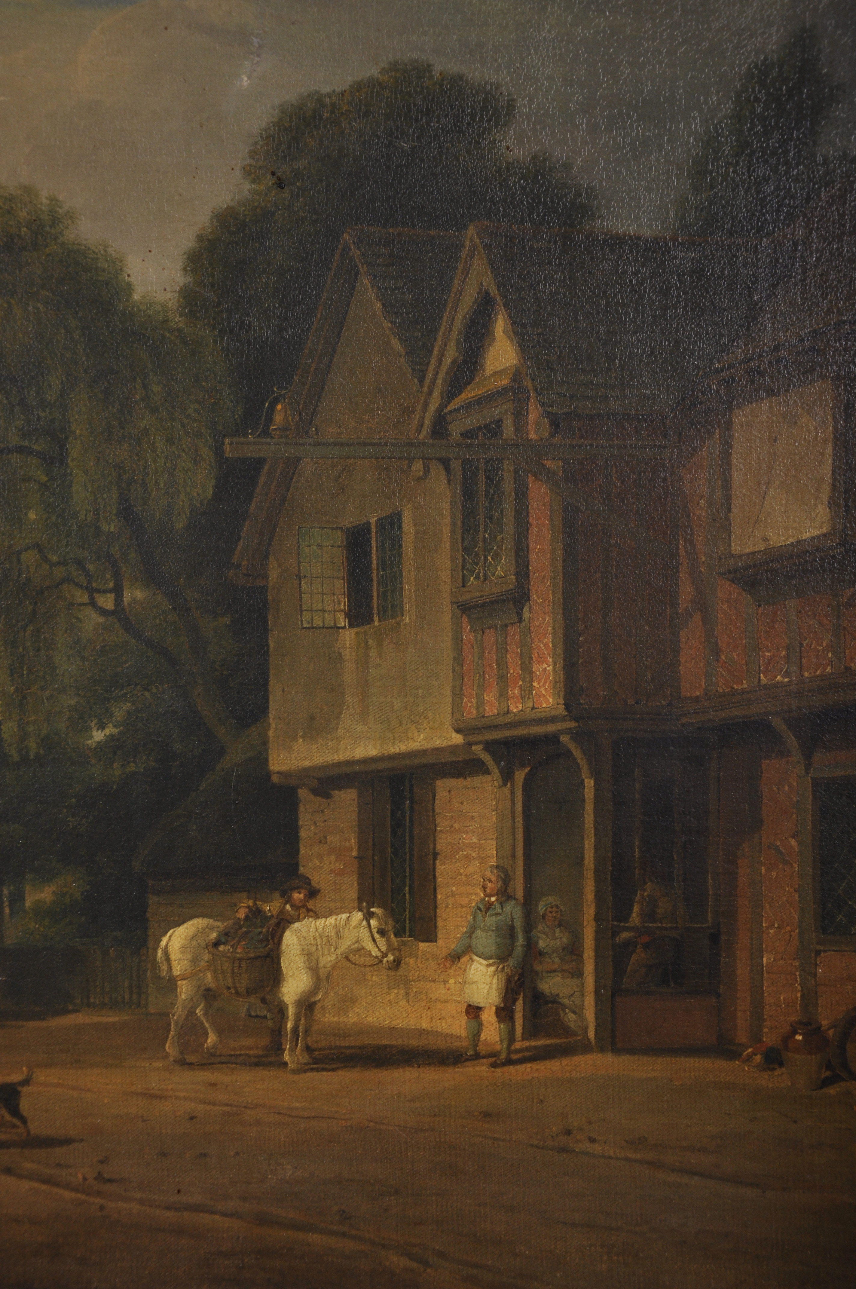 Andrew Wilson (1780-1848) British. “A View of The Bell Inn Hurley, Herts”, with Figures and Dogs - Image 4 of 9