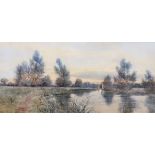 Frederick Gordon Fraser (c.1850-1900) British. A Tranquil River Landscape, Watercolour, Signed, 9.5”