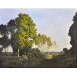 Algernon Cecil Newton (1880-1968) British. A River Landscape, Oil on Canvas, Signed with Initials