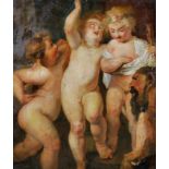 Manner of Peter Paul Rubens (1577-1640) Flemish. Study of Cherubs, Oil on Canvas, 21.75” x 18.25” (