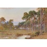 Harry Sutton Palmer (1854-1933) British. A River Landscape, by a Wooded Glade, Watercolour,