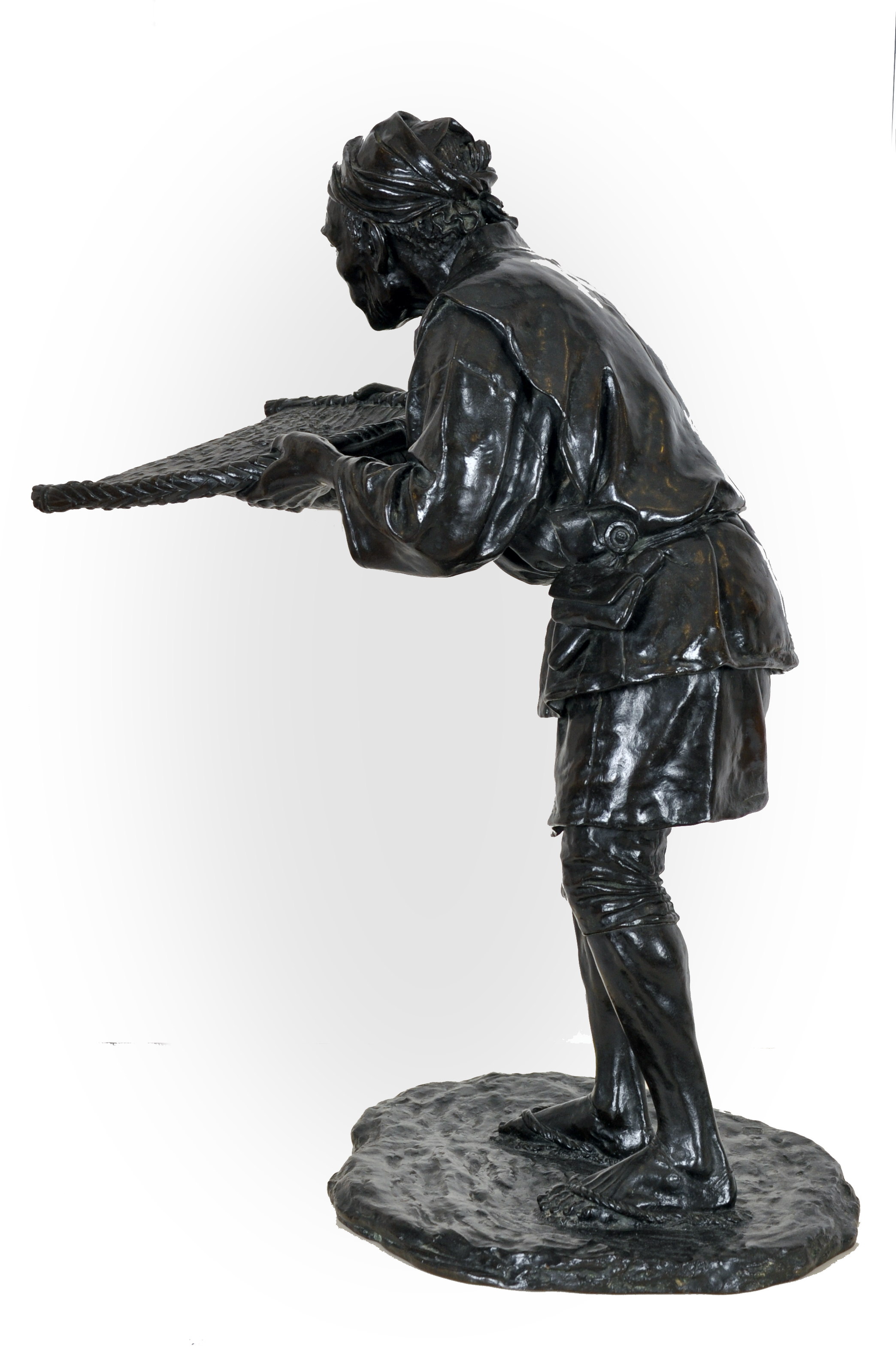 Seiya Genryusai (19th – 20th Century) Japanese. “The Prospector”, Bronze with Gold Flecks, with - Image 2 of 4