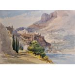 19th Century English School "Monaco" Watercolour, Inscribed and Dated 1859 in Pencil Unframed, 9"