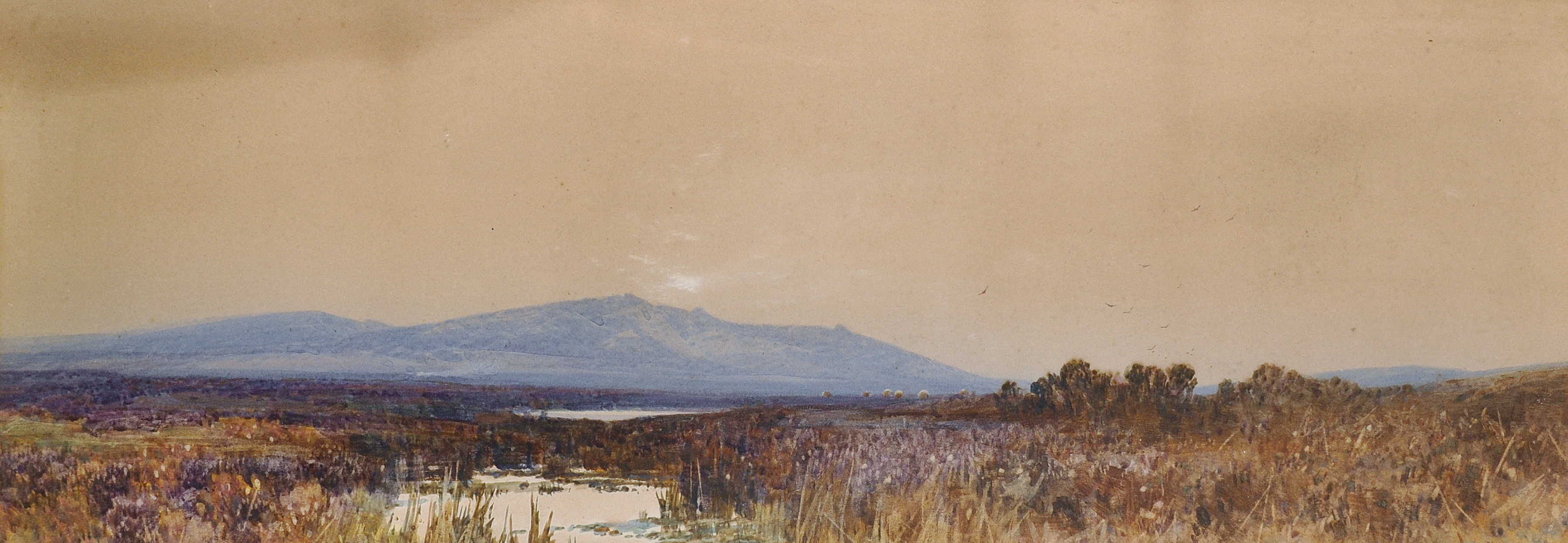 Frederick John Widgery (1861-1942) British. A Moorland Scene, Watercolour, Signed, 11.5” x 31” (29.2