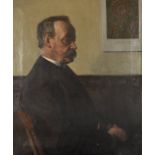 William Paddock (19th - 20th Century) British. A Portrait of "Thomas Hardy" (1840-1928), seated in