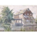 Brian R Tilbrook (20th Century) British. A Mill House, Watercolour, Signed, 9.25” x 12.5” (26 x 31.