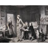 After William Powell Frith (1819-1909) British. “The Road to Ruin; College”, Lithograph, 13.5” x