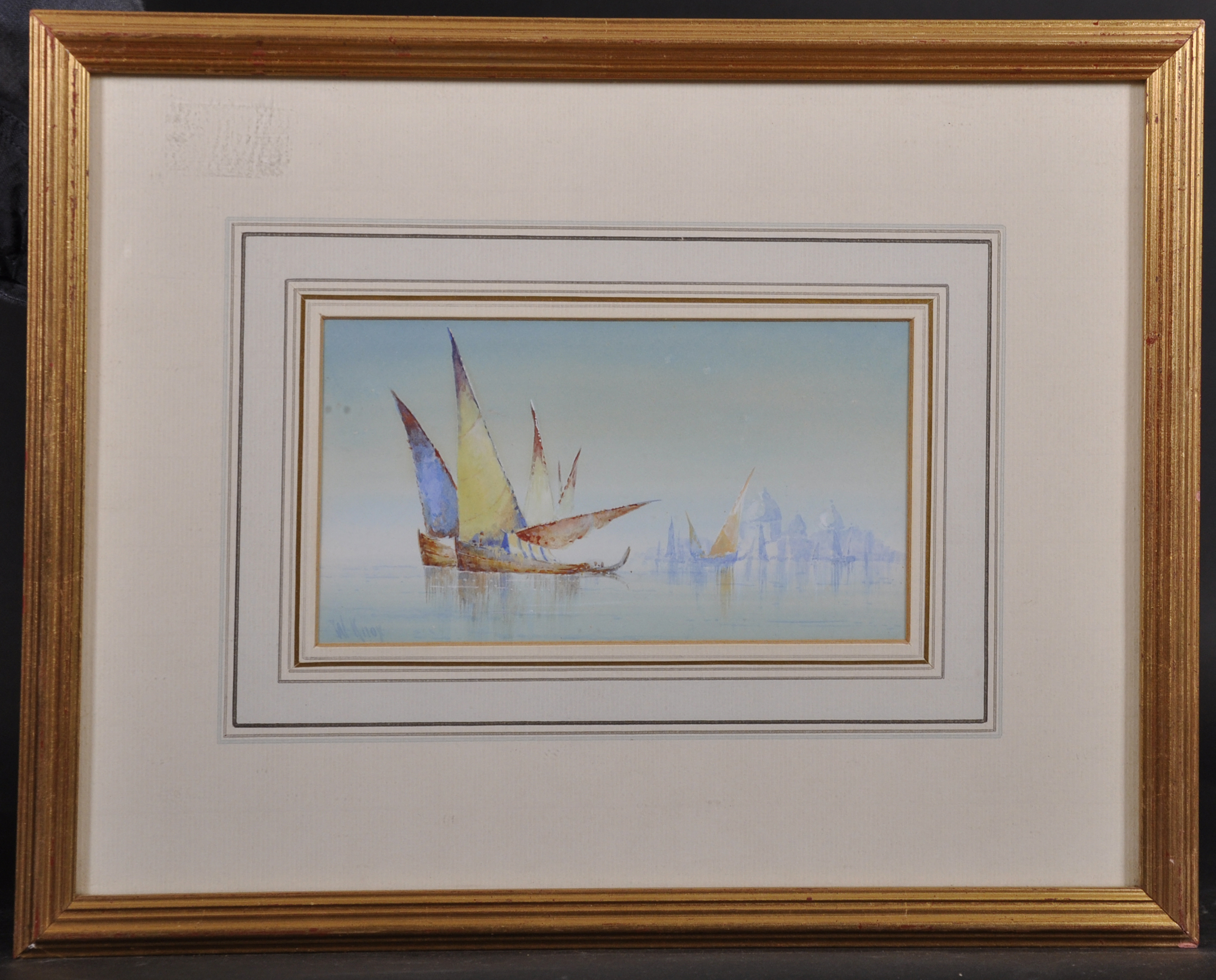 William Knox (1862-1925) British. A Venetian Scene with Sailing Boats, Watercolour, Signed, 4” x 7. - Image 3 of 6