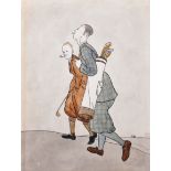 20th Century English School. “Two of the Bhoys”, on a Golf Course, Watercolour, Inscribed, Unframed,