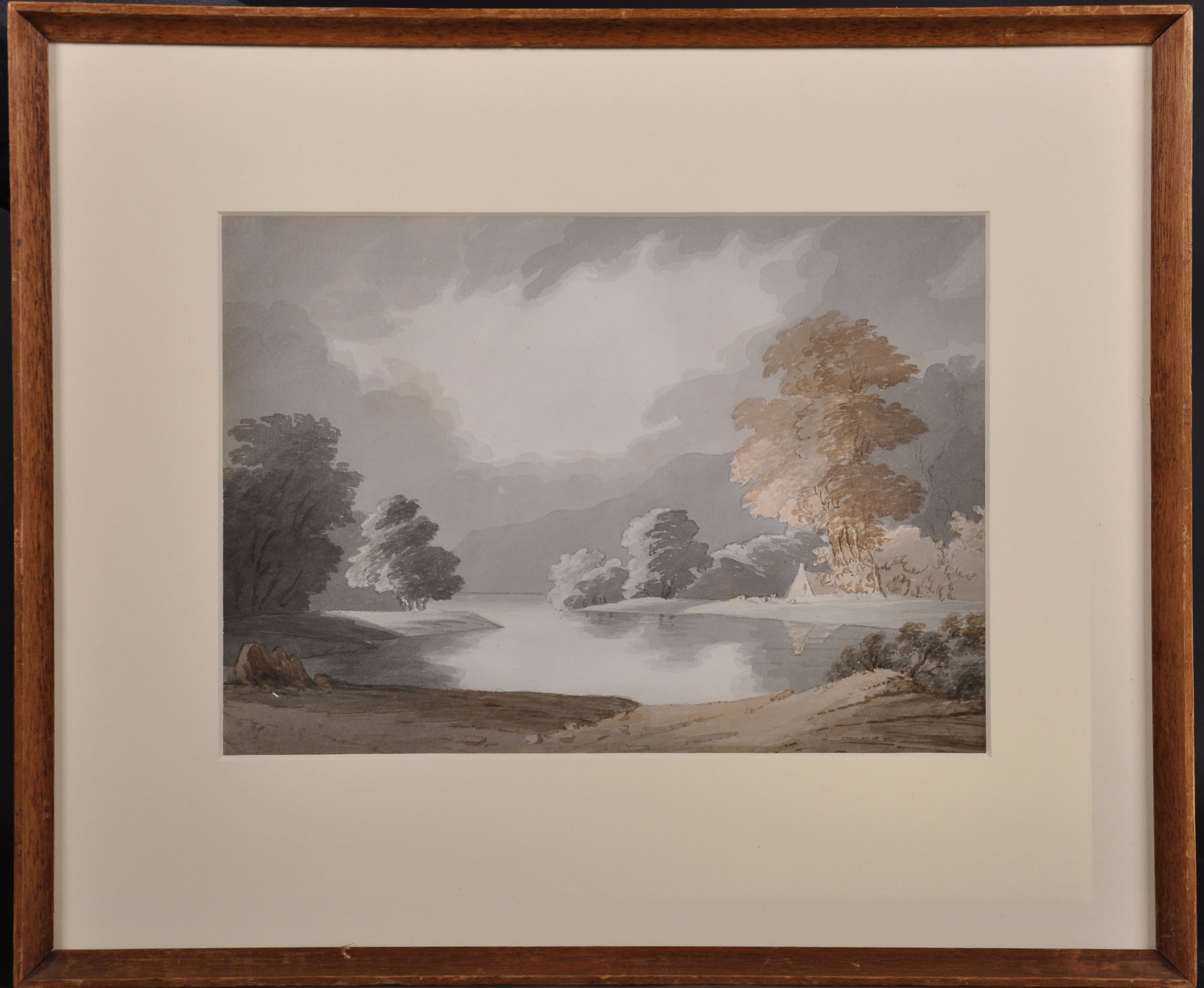 19th Century English School. A Lake Scene, Watercolour, 8.25” x 11.75” (21 x 30cm). Provenance: - Image 2 of 4