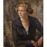Matilda Mulvey (1882-1951) British. Half Length Portrait of a Seated Lady, Oil on Canvas, Signed,