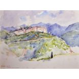 Llewellyn Menzies-Jones (1889-1971) British. “Castello”, Watercolour, Signed with Monogram and