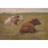 John Robert Keitley Duff (1862-1938) British. Cows in a Landscape, Pastel, 8.5” x 13.5” (21.5 x 34.