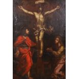 18th Century Flemish School. Christ on the Cross, Oil on Canvas laid down, 52.5” x 35.5” (133.3 x