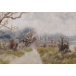 Stephen Houseman (20th – 21st Century) British. ‘Lane Near Felbrigg’, Watercolour, Signed with