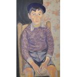 Sydney d’Horne Sheppard (1909-1993) British. “Christobal”, a Portrait of a Seated Boy, Gouache,
