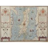John Speed (1552-1629) British. "The Isle of Man", Map in Colours, Inscribed 'John Speed 1610' and