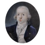 Nicholas Freese (act.1794-1814) British. Portrait of a Young Gentleman, Miniature, Signed, with