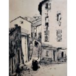 Paul Louis Guilbert (1886-?) French. Figures in Narrow Streets Etching Signed and Numbered 113/150