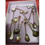 Collection of Silver Hall mustard spoons.