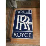 Cast iron rolls Royce plaque.