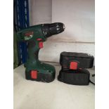 Bosch drill with charger and battery.
