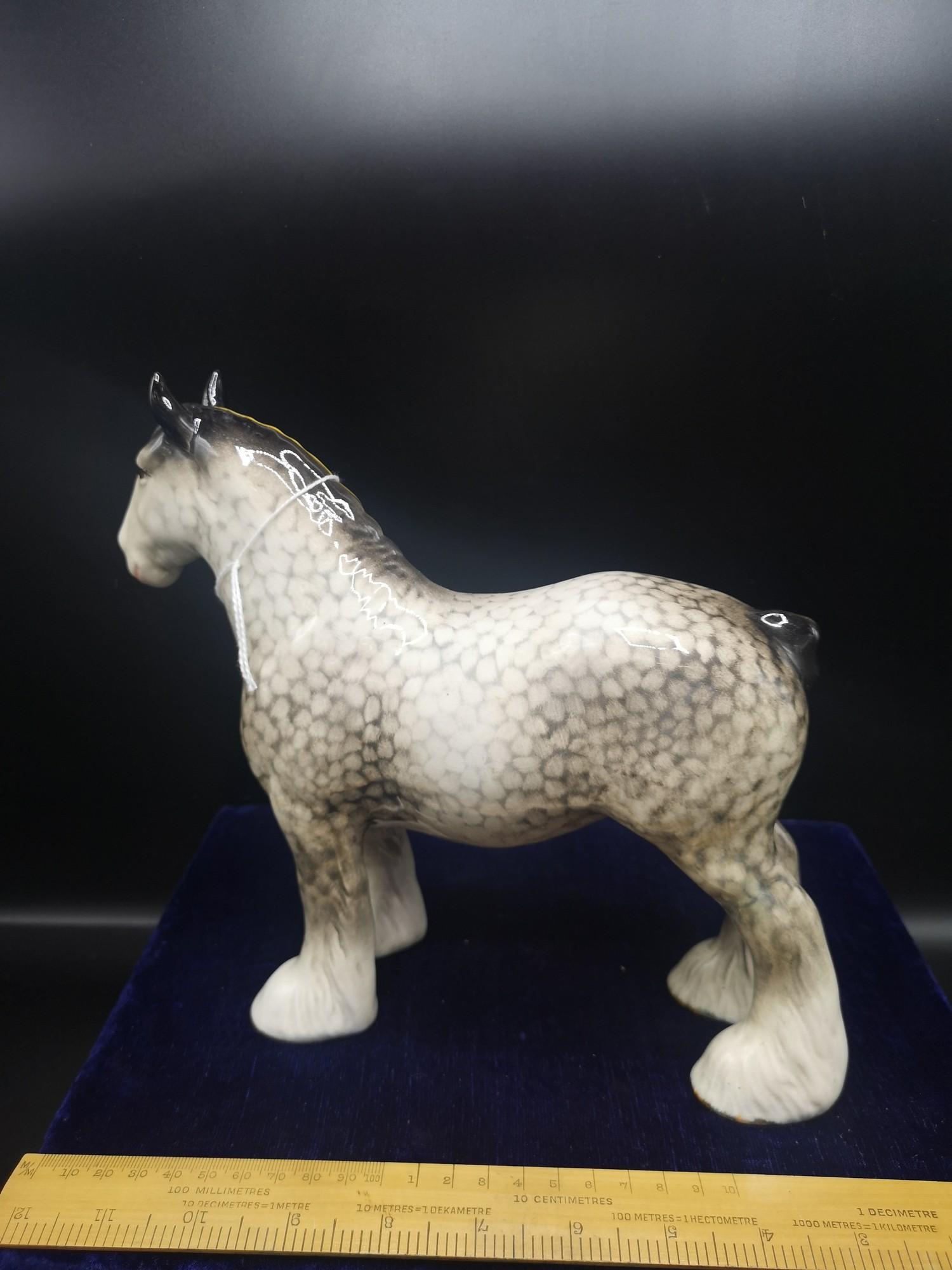 Rare Beswick Rocking horse grey Shire horse: Model 818. - Image 3 of 6