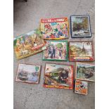 Lot of vintage puzzles etc.