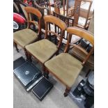 3 antique chairs .
