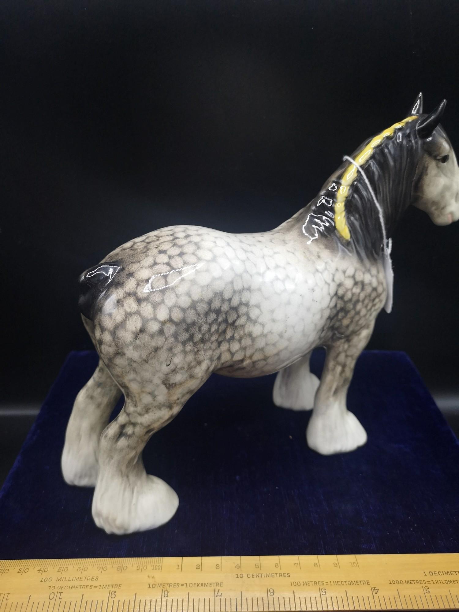 Rare Beswick Rocking horse grey Shire horse: Model 818. - Image 4 of 6