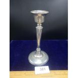 Silver Hall marked sheffield candle stick..