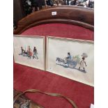Pair of African paintings signed.